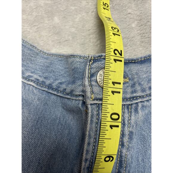 Old Navy Baggy Wide Leg Cargo Jeans Womens 16 Blue Mid Rise Skater Grunge - Picture 8 of 10